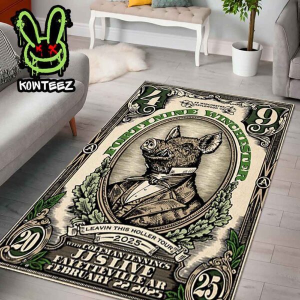 49 Winchester Merch Poster For Leavin This Holler Tour 2025 With Jj’s Live And Coleman Jennings On February 22 2025 In Fayetteville AR Home Decor Rug Carpet