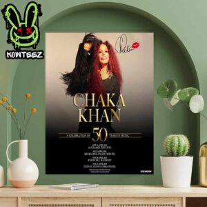 Chaka Khan A Celebration Of 50 Years In Music Merch Poster For 4 Shows On April 16 18 20 22 2025 Home Decor Poster Canvas