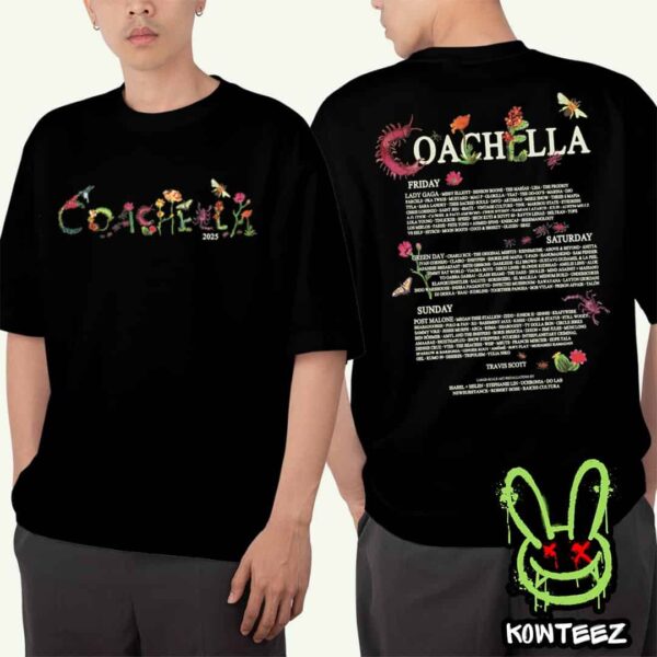 Coachella Merch Desert Critters Lineup April 11-13 And 18-20 2025 Merchandise Two Sides Unisex T-Shirt