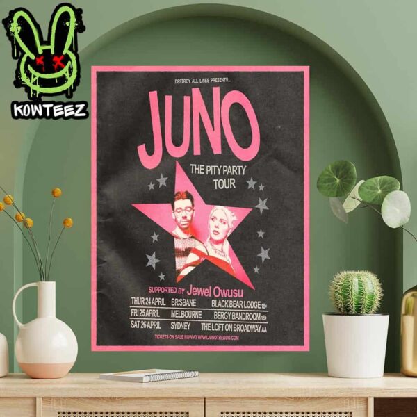 Juno Merch Poster For The Pity Party April Tour 2025 Home Decor Poster Canvas