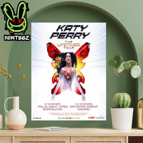 Katy Perry The Lifetimes Tour Spain Nov 2025 Home Decor Poster Canvas