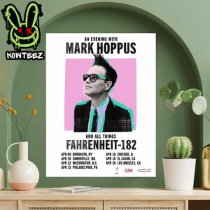 Mark Hoppus And All Things Fahrenheit-182 Tour Dates April 2025 Home Decor Poster Canvas