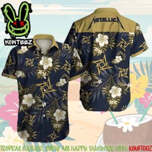 Metallica Metal Up Your Aloha 2025 Hawaiian Shirt And Beach Short