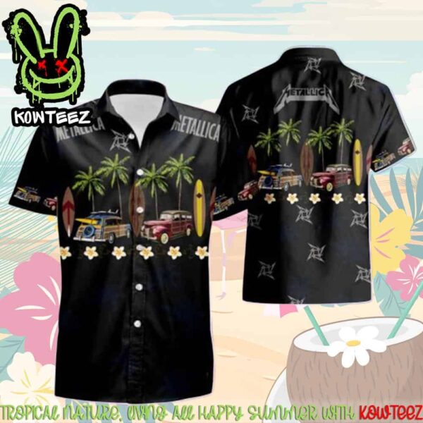 Metallica New Style Summer Black 2025 Hawaiian Shirt And Beach Short