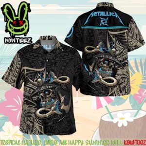 Metallica Samurai Warrior 2025 Hawaiian Shirt And Beach Short