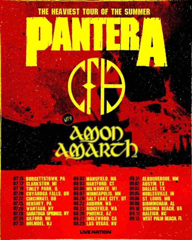 Pantera The Heaviest Tour Of The Summer 2025 With Amon Amarth Kowteez Ltd. Company