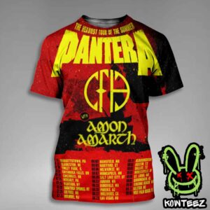 Pantera The Heaviest Tour Of The Summer 2025 With Amon Amarth Schedule List Dates All Over Print T-Shirt