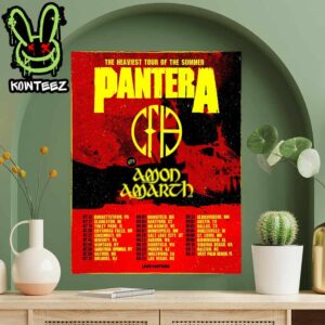 Pantera The Heaviest Tour Of The Summer 2025 With Amon Amarth Schedule List Dates Home Decor Poster Canvas