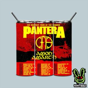 Pantera The Heaviest Tour Of The Summer 2025 With Amon Amarth Schedule List Dates Tumbler-Mug-Cup With Straw