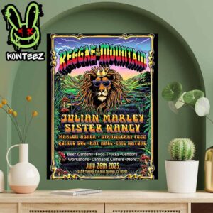 Reggae On The Mountain Merch Poster On July 26 2025 Topanga CA Music & Culture Festival Lineup Home Decor Poster Canvas