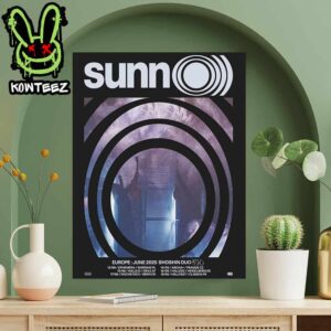 Sunn O Band Merch Poster For Europe Tour In June 2025 Shoshin Duo Home Decor Poster Canvas