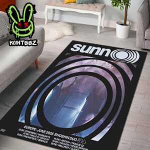 Sunn O Band Merch Poster For Europe Tour In June 2025 Shoshin Duo Home Decor Rug Carpet