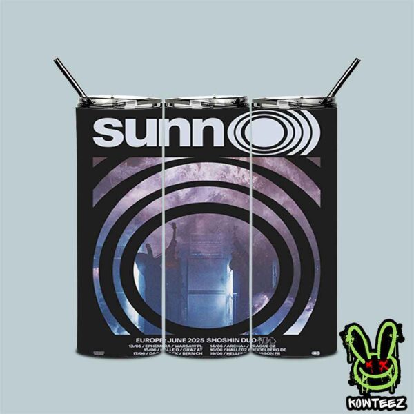 Sunn O Band Merch Poster For Europe Tour In June 2025 Shoshin Duo Tumbler-Mug-Cup With Straw