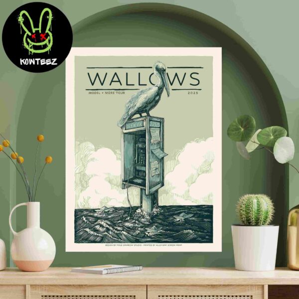 Wallows Merch Poster Model More Tour 2025 Designed By Field Sparrow Studio Home Decor Poster Canvas