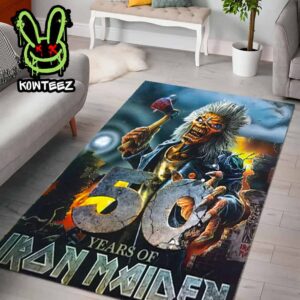 50 Years Of Iron Maiden Run For Your Lives World Tour 2025 Home Decor Rug Carpet