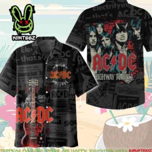 AC DC High Voltage Highway To Hell Summer Merch 2025 Hawaiian Shirt And Beach Short