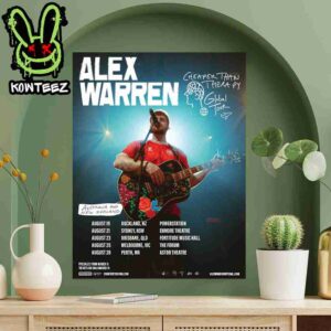 Alex Warren Merch Poster For Cheaper Than Therapy Tour August 2025 Home Decor Poster Canvas