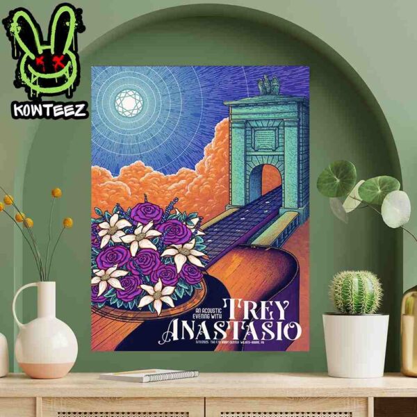 An Acoustic Evening With Trey Anastasio Merch Poster For Show In Wilkes-Barre PA March 11 2025 Home Decor Poster Canvas