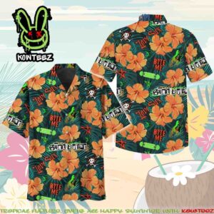 Avril Lavinge Hibiscus Palm Tree Coconut Monstera Summer Merch 2025 Hawaiian Shirt And Beach Short