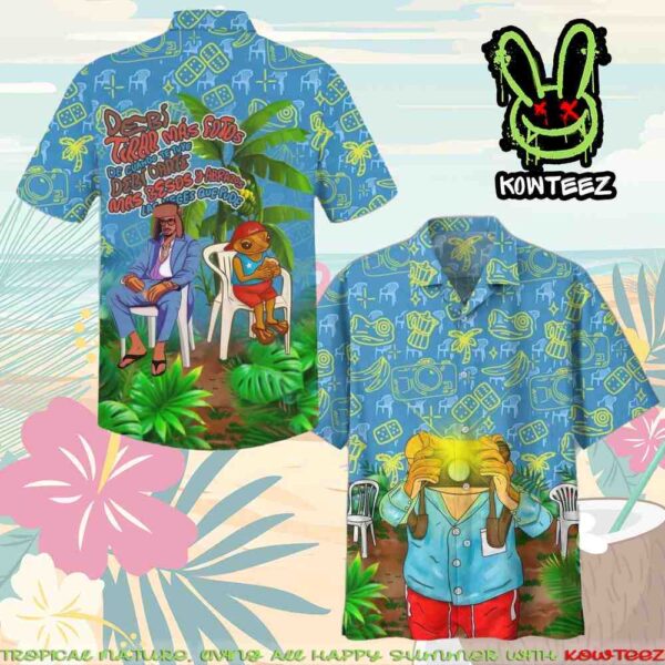 Bad Bunny 2025 Summer Merch 2025 Hawaiian Shirt And Beach Short