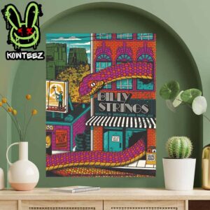 Billy Strings Merch Poster For Show In Nashville Tennessee At Bridgestone Arena On March 1 2025 Home Decor Poster Canvas