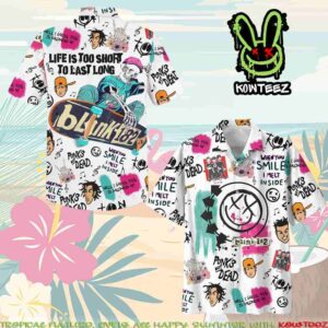 Blink-182 Life Is Too Short To Last Long Summer Merch 2025 Hawaiian Shirt And Beach Short