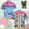 Blink 182 Dancing Skull Surfing Beach Hibiscus Pink Summer Merch 2025 Hawaiian Shirt And Beach Short