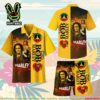 Bob Marley Thankful For Music Summer Merch 2025 Hawaiian Shirt And Beach Short