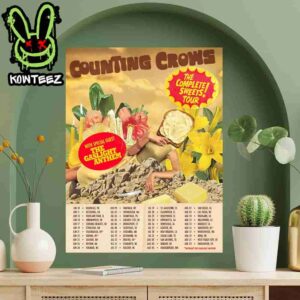 Counting Crows The Complete Sweets Tour Dates July And August 2025 With The Gaslight Anthem Home Decor Poster Canvas