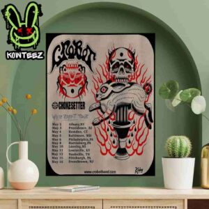 Crobot With Chokesetter White Rabbit Tour Dates May 2025 Home Decor Poster Canvas