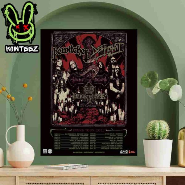 Deathchant And Bewitcher With Persekutor Spring 2025 US Tour Dates Home Decor Poster Canvas