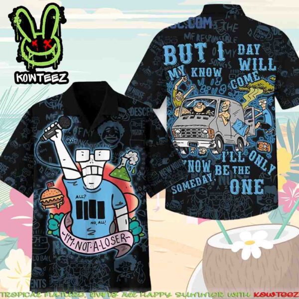 Descendents I Am Not A Loser Descendants Black Design Summer Merch 2025 Hawaiian Shirt And Beach Short