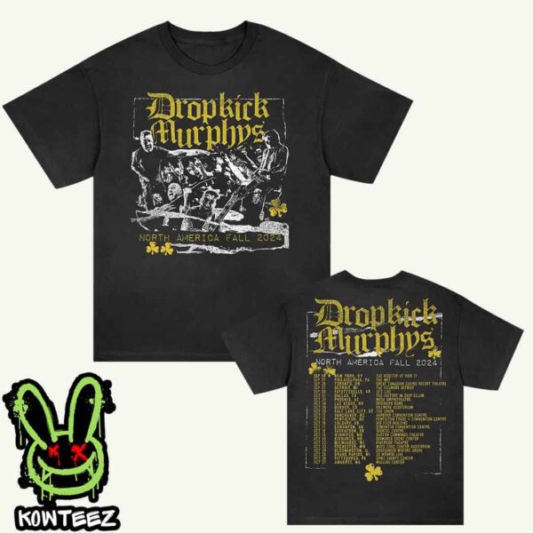 Dropkick Murphys Merchandise North America Fall 2024 Tour Two Sides Unisex T-Shirt