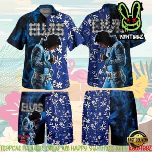 Elvis Presley 2025 Vibrant Rocker Vibes Aloha Hawaiian Shirt And Beach Short