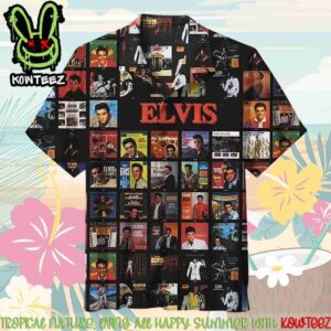 Elvis Presley Album Cover Art Aloha Hawaiian Shirt And Beach Short