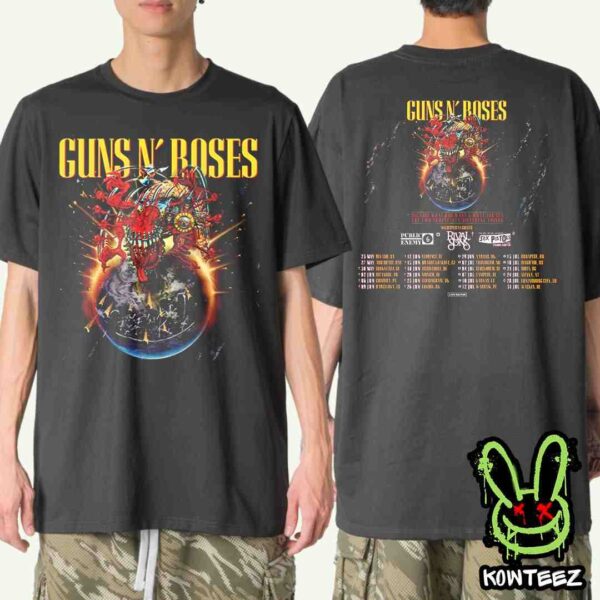 Guns N Roses With Public Enemy x Rivals Sons x Sex Pistols And Frank Carter Tour Dates 2025 Two Sides Unisex T-Shirts