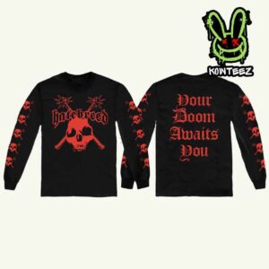 Hatebreed Merch 2025 Doom Awaits All Over Print Long Sleeve Two Sides Shirt