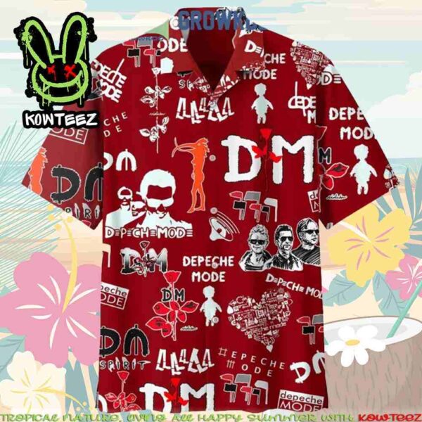 I Love Depeche Mode Red Heart Summer Merch 2025 Hawaiian Shirt And Beach Short