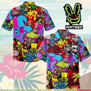 Insane Clown Posse Chop Chop Slide Summer Merch 2025 Hawaiian Shirt And Beach Short