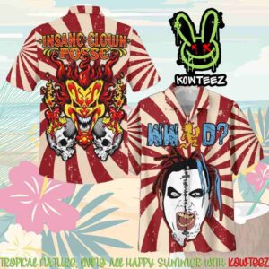 Insane Clown Posse Im Insane Like A Clown Posse Summer Merch 2025 Hawaiian Shirt And Beach Short