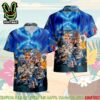 Iron Maiden Monochrome Hibiscus Merch 2025 Hawaiian Shirt And Beach Short