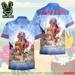 Iron Maiden Somewhere in Time Merch 2025 Hawaiian Shirt And Beach Short