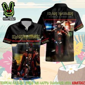 Iron Maiden Stranger in a Strange Land Sci-Fi Merch 2025 Hawaiian Shirt And Beach Short