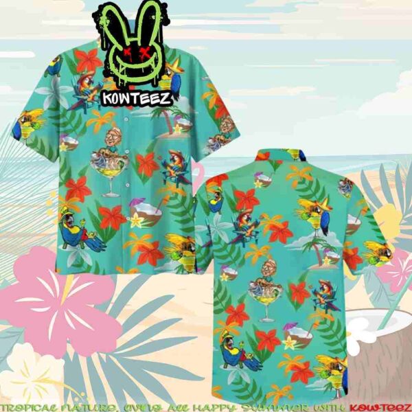 Jimmy Buffett Summer Whiskey Cocktail Summer Merch 2025 Hawaiian Shirt And Beach Short