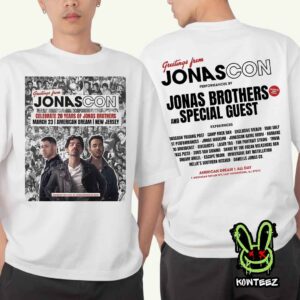 Jonas Brothers Greetings From Jonascon Celebrate 20 Years On March 23 2025 American Dream New Jersey Two Sides Merch Unisex T-Shirt