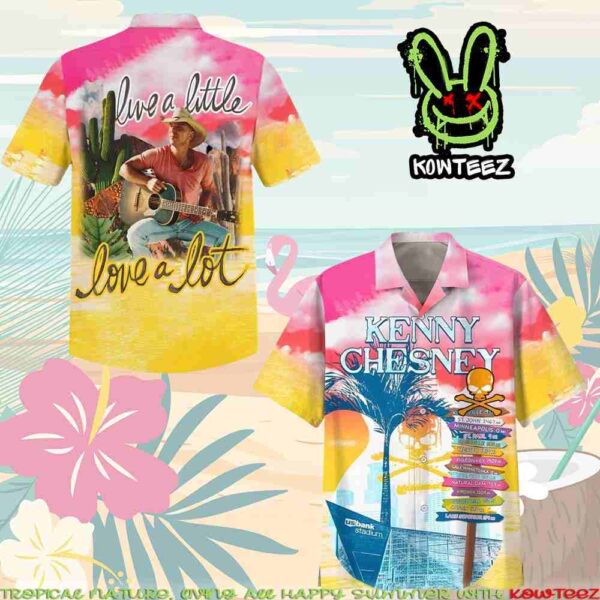 Kenny Chesney Love A Little Love A Lot Summer Merch 2025 Hawaiian Shirt And Beach Short