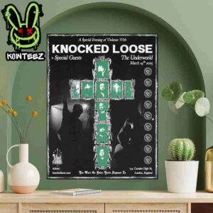 Knocked Loose With The Underworld Merch Poster For Show On March 14th 2025 At Camden High St In London England Home Decor Poster Canvas