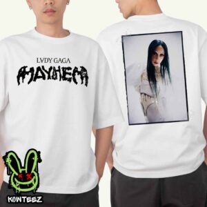 Lady Gaga Merch Shirt Cream Photo Featuring Mayhem Two Sides Unisex T-Shirt