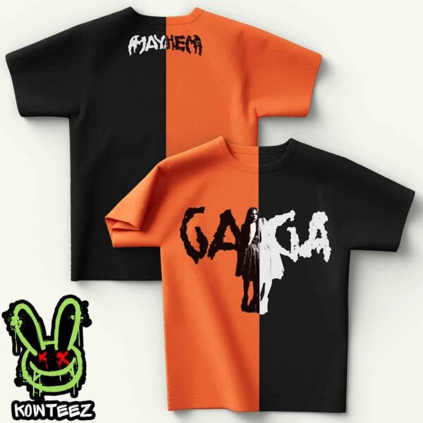 Lady Gaga Merch Shirt Split Featuring Mayhem All Over Print Two Sides T-Shirt