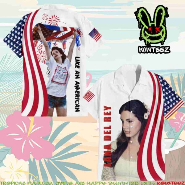 Lana Del Rey Like An American Summer Merch 2025 Hawaiian Shirt And Beach Short